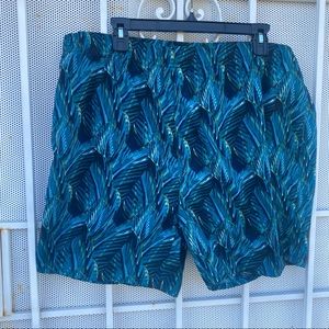 Bert Pulitzer Sport Swim Trunks Mens XL Collector Edition Tropical 6” Inseam